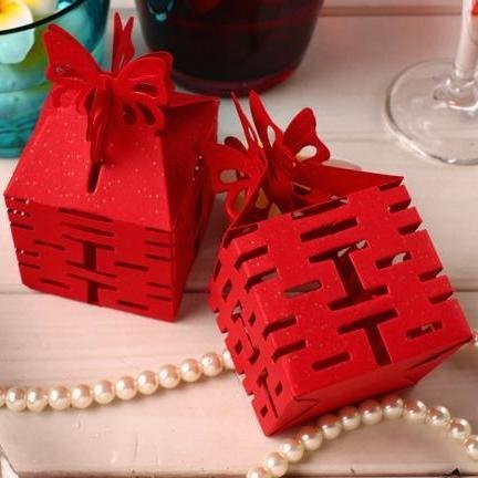 Red Double Happiness Favor Box
