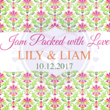 Damask Colors Tags/Stickers for Favors