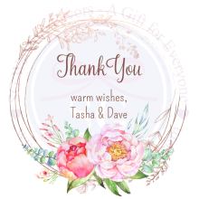 Warm Wishes Floral Tags/Stickers